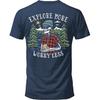 Salty Bones Explore More Worry Less Camping Hiking Graphic T-Shirt, 100% Ringspun Cotton, Printed In USA
