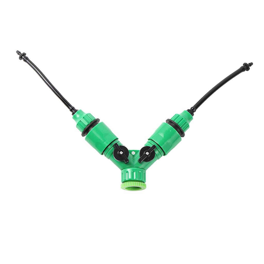 Garden Hose Quick Connectors Y-shaped Water Splitters 1/2" 3/4" Female Thread 2-Way Watering Valves Adjustable Switch Joint Kits