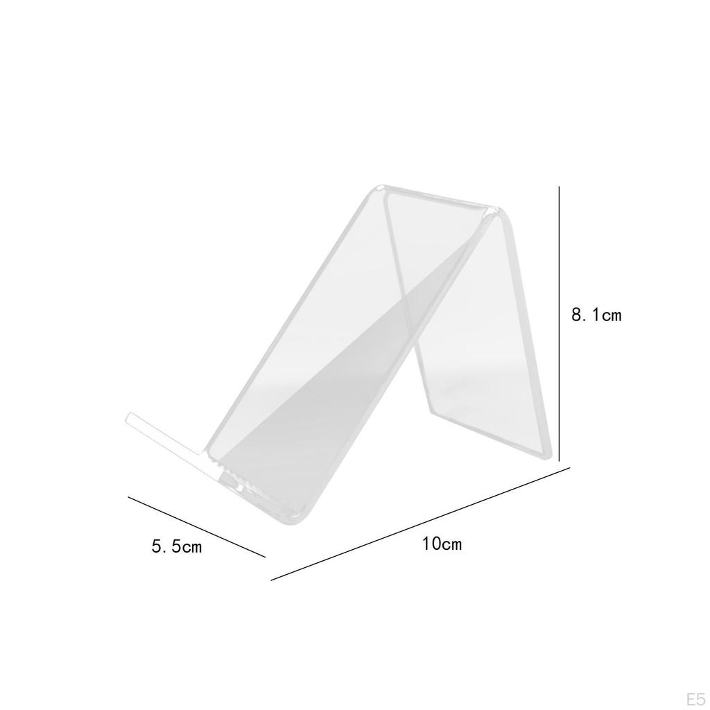 Clear Acrylic Desktop Phone Holder Display Rack Easel Accessories Sturdy for Retail,