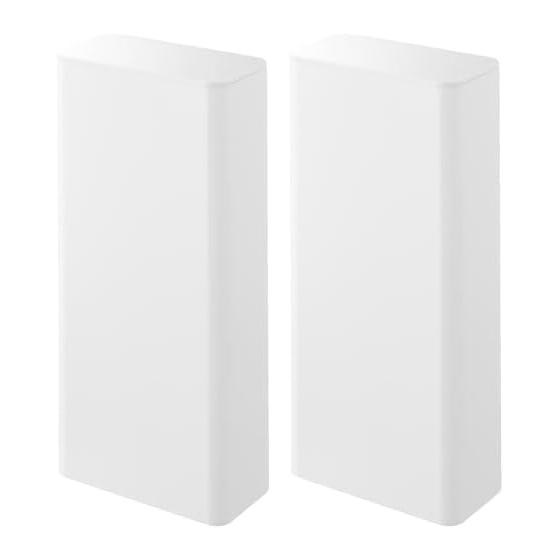 Yamazaki Jitsugyo (Yamazaki) Magnetic Bathroom Refillable Pouch Dispenser Storage Holder L [Set of 2] Tower White 10141 x 2