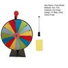 12-Inch Rainbow Prize Wheel with Eraser Pen 15 Slots Dry Erase Spinning Wheel with Stand DIY Fortune Spinner Tabletop Roulette Party Board Game Props