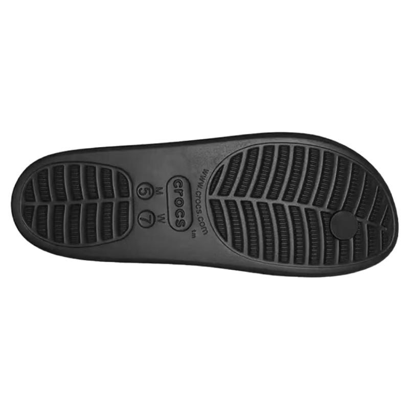 Crocs Baya Platform Cut Out Detail Flip Flops 'Black' Women's
