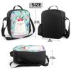 Alpaka Lama Mit Frühlingsblumenkranz Kaktus Isolierte Lunchbox Kühltasche Waschbar Auslaufsicher Tragbare Tragetasche