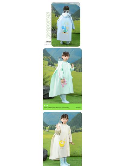 Children's Raincoat for Kindergarten & Primary School Students - Space 2025 Design with Backpack Compatibility
