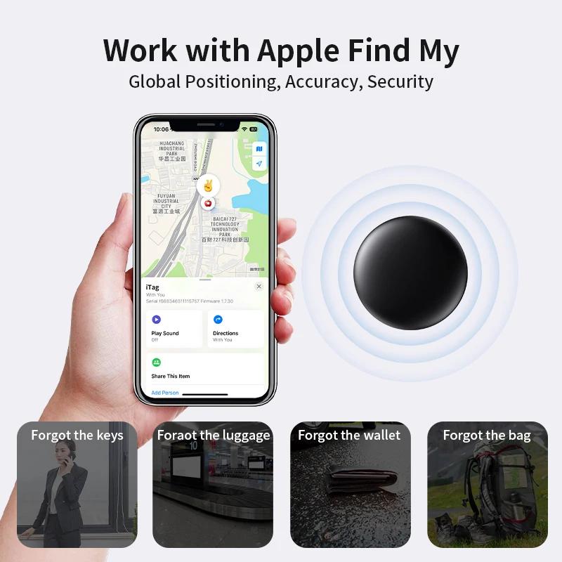 Mini Bluetooth GPS Tracker Based on Apple Find My app Anti-lose Tracker Sound Locating Message Reminder Alarm Device Key Finder