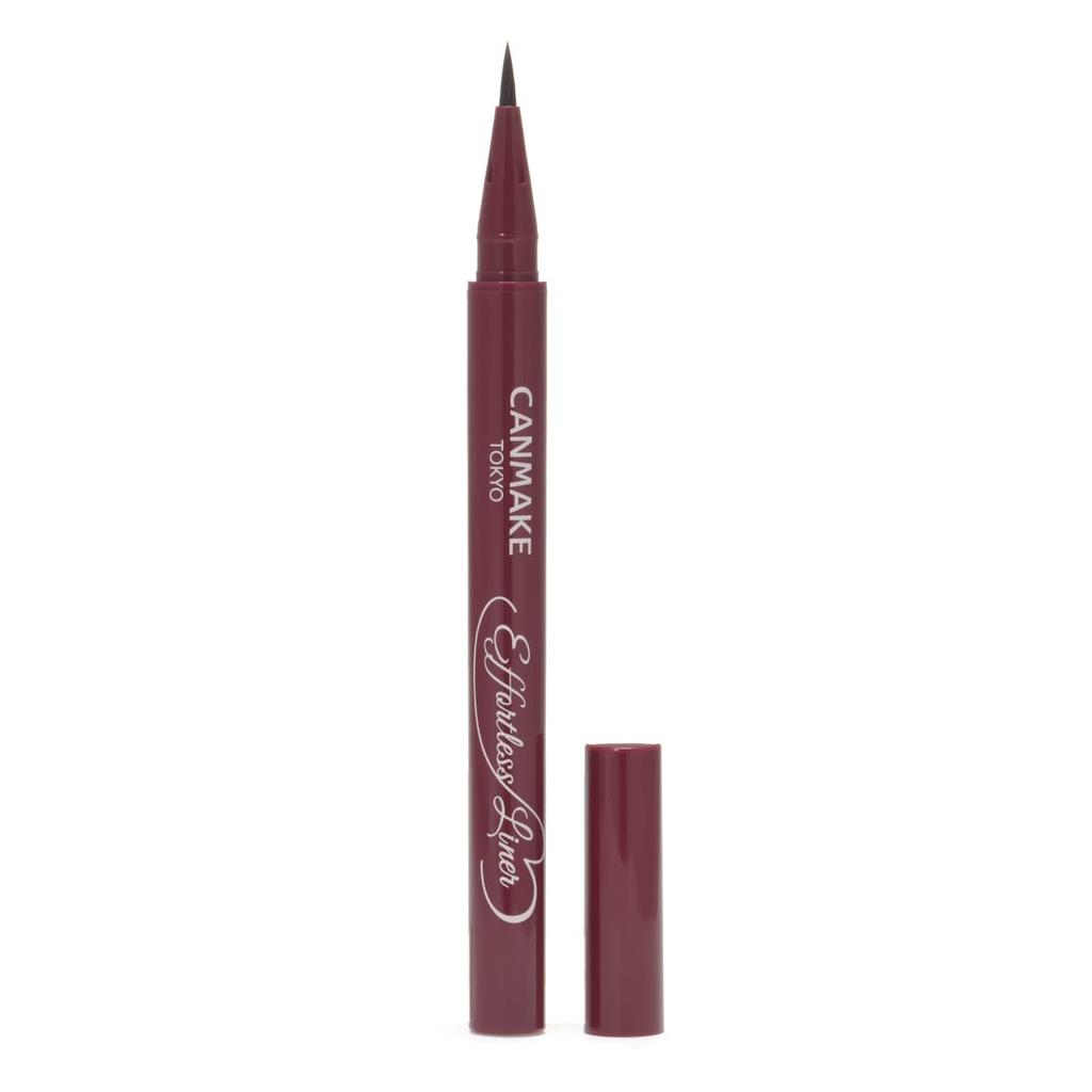 Canmake Effortless Liner 03 Cashmere Burgundy Liquid Eyeliner Pencil Shedding Burgundy Brown 0.63ml
