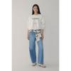 Lettering Pleats Banding Hem Sweatshirt 7116140201