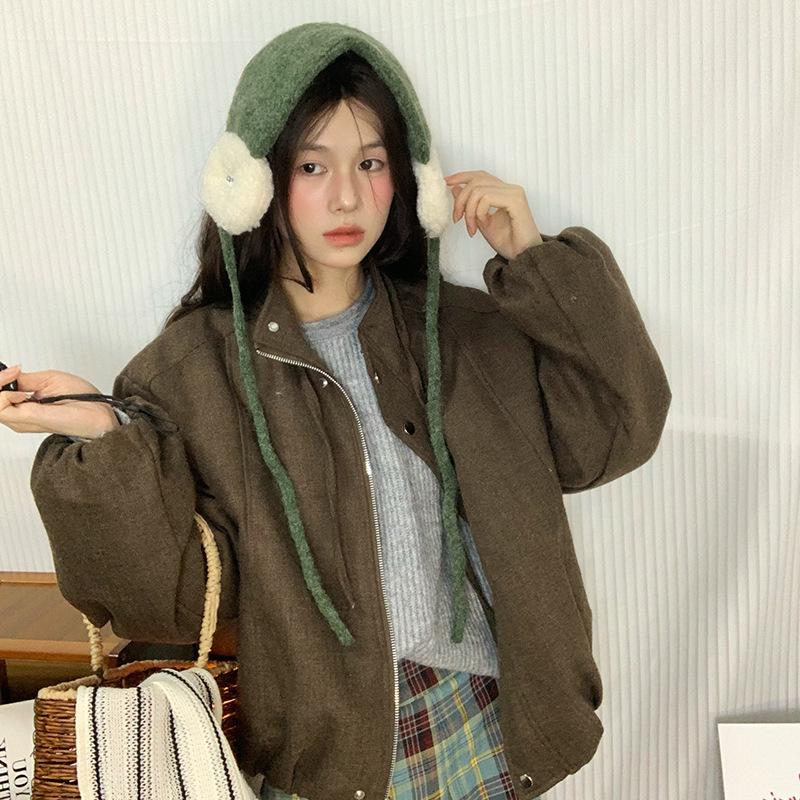 Korean Style Lambswool Lace-up Earmuffs - Warm, Versatile Ear Protection for Autumn/Winter Riding