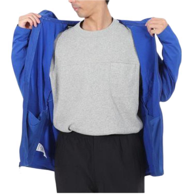 Salomon Outline Solid Color Zip Long Sleeve Jacket Men Jacket Blue LC2151800