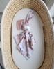 Soft Cuddly Cotton Bunny Blanket - Sepia Roses/dirty Pink