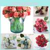 Lifelike 12 Head Artificial Flowers Rose Silk Bouquet For Bridal Weddings And Events