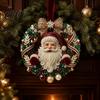 Festive Home Accents Cute Santa Christmas Ornaments, 2D Flat Acrylic Claus Hanging Ornaments Decoration for Holiday Tree, Indoor, Outdoor Party Decor