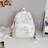 Schoolbag1011 New Trendy Fashion Backpack Korean Version Sweet and Cute Backpack Harajuku Style Foreign Style Embroidered Student Schoolbag