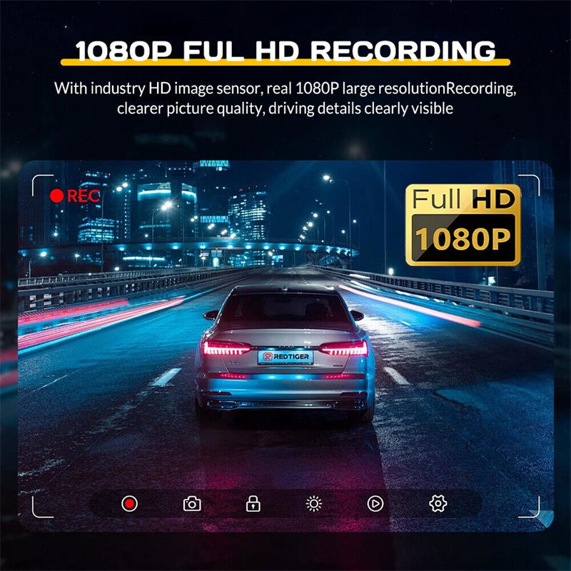 Hidden Dash Cam Wifi Hd 1080P Night Vision Car Mounted Phone Interface Parking Monitoring Recording High Resolution Video Footag