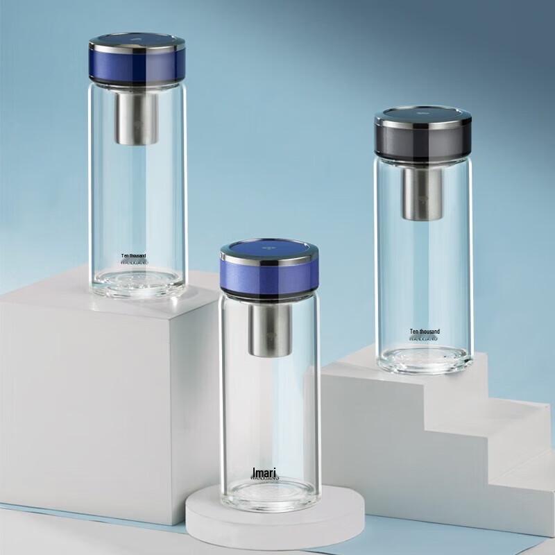 Wànxiàng Portable Single-Layer Borosilicate Glass Bottle with Tea Infuser