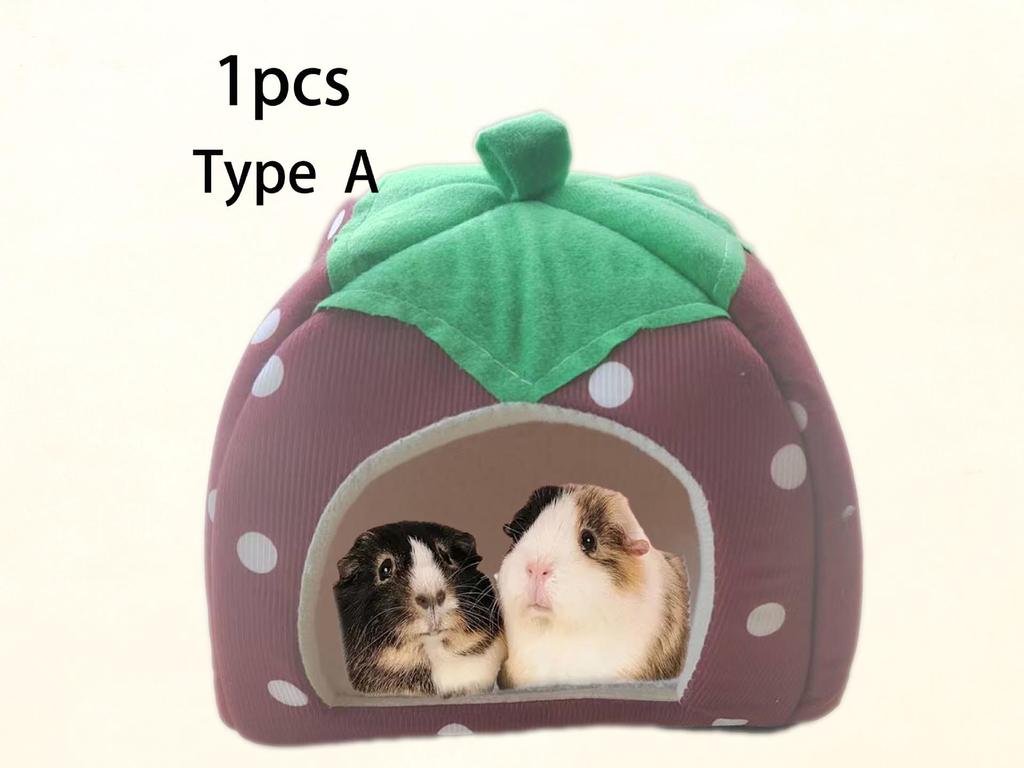 Washable Small Pet Strawberry Nest for Parrots, Guinea Pigs, and Hamsters
