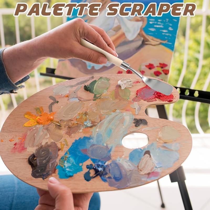 7Pcs Palette Knife,Stainless Steel Spatula Palette Knife Set, Pallet Knife,Painting Knives,Oil Painting Accessories for Oil