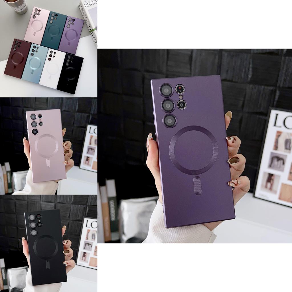 Pro Samsung S21 Ultra Magnetický měkký kryt s matným povrchem a odolností proti nárazu pro elegantní ochranu