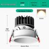 Hidden Anti-Glare LED Spotlight: Embedded Living Room Ceiling Downlight with Wall Washer