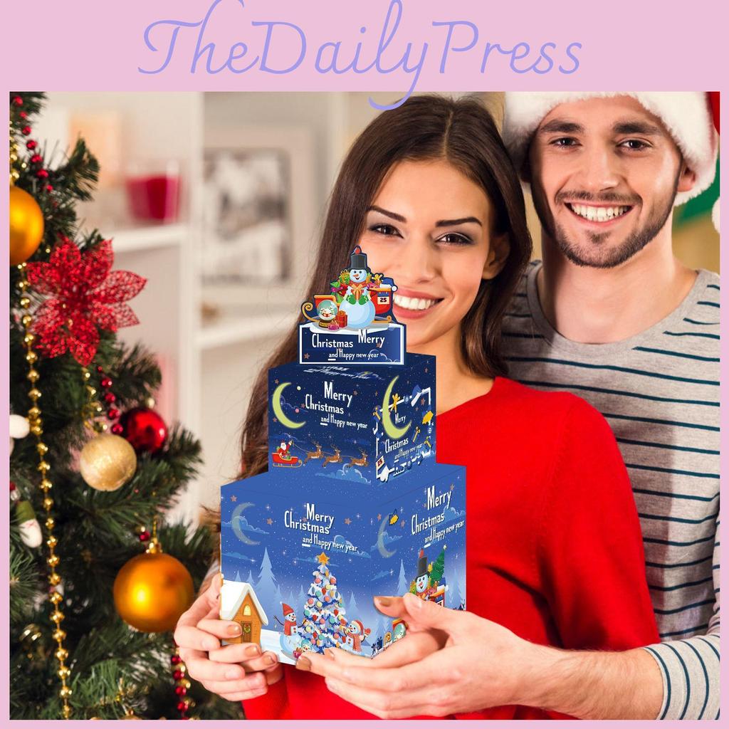 Holiday Snowman Gift Container With Dual Compartments For Christmas Celebration