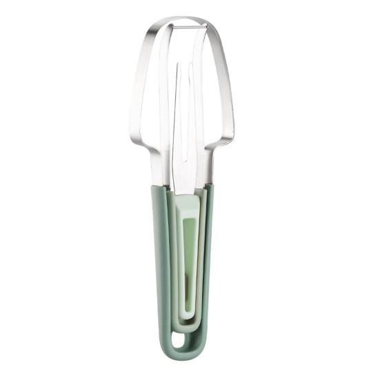 Stainless Steel Watermelon Splitter, 3-in-1 Watermelon Cutter Fork And Popsicle Mold, Ergonomic Handle Fruit Splitter for Melon Mango Dragon Fruit