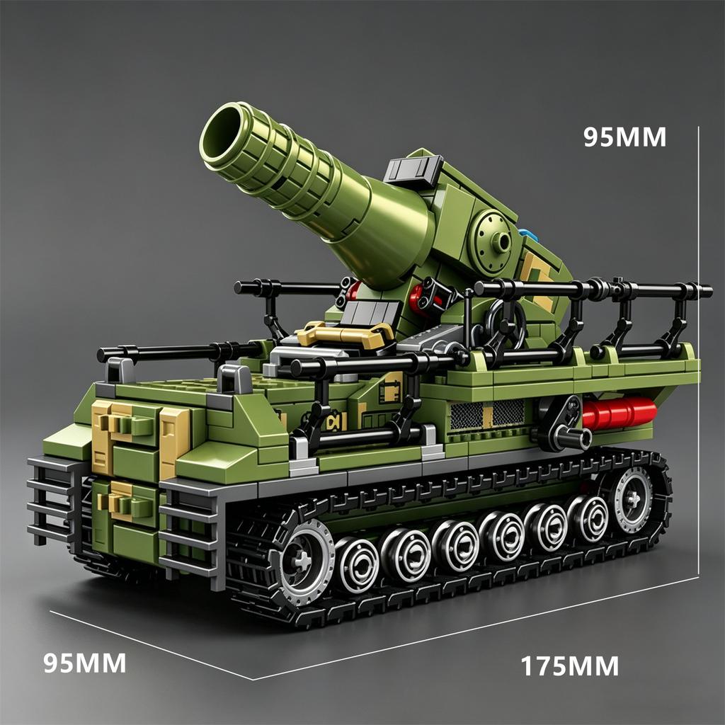 NEW MOC Figurine military series heavy Karl mortar tracked armored vehicle building toy tank gift