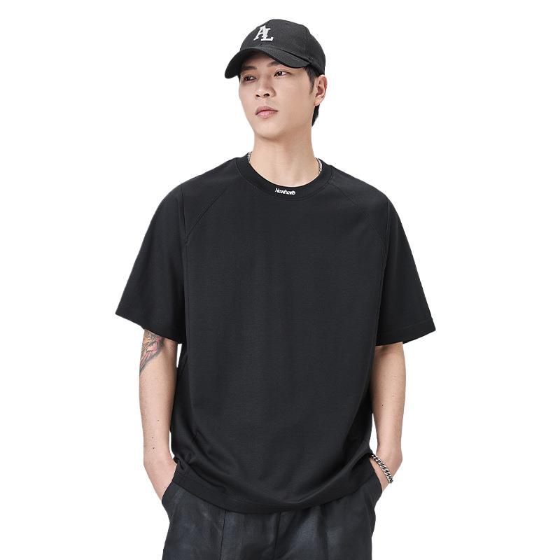 New Summer American Pink Short-sleeved T-shirt Men's Loose Heavy Half-sleeved T-shirt Couple Top