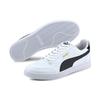 PUMA Shuffle Cow Split Leather Comfortable Breathable Low top Skateboard Shoes Unisex White Black 309668-03