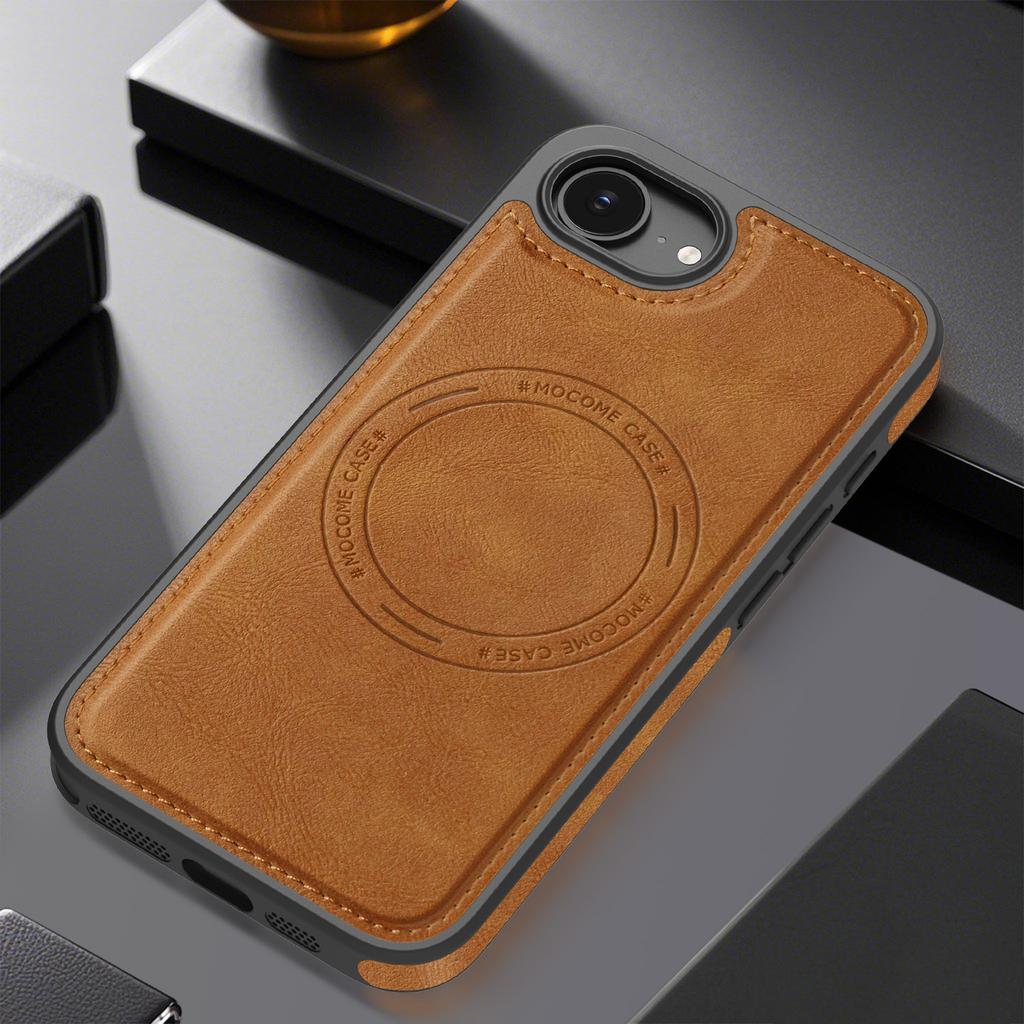 Retro Matte PU Leather Magneti Case For iPhone 17e 16 15 14 13 12 11 Pro Max Plus For Magsafe Wireless Charge Cover Funda