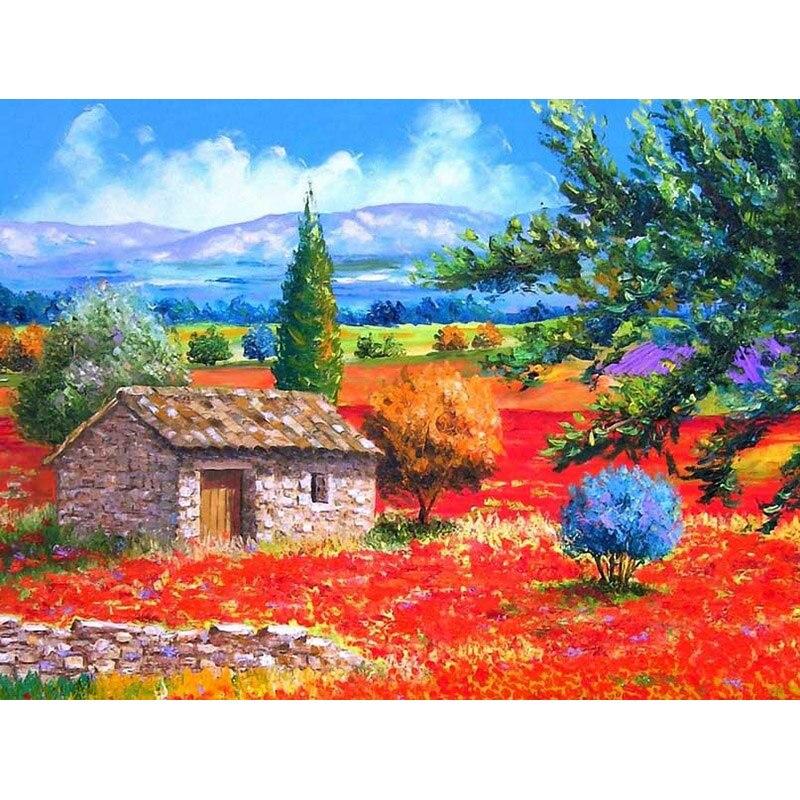 New 5D DIY Diamond Painting Sea View Town Diamond Embroidery Scenery Cross Stitch Full Round Drill Home Decor Manual Gift