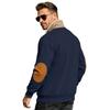 Men's Retro Half Zip Sweatshirt with Stand Collar Long Sleeve for Fall Winter