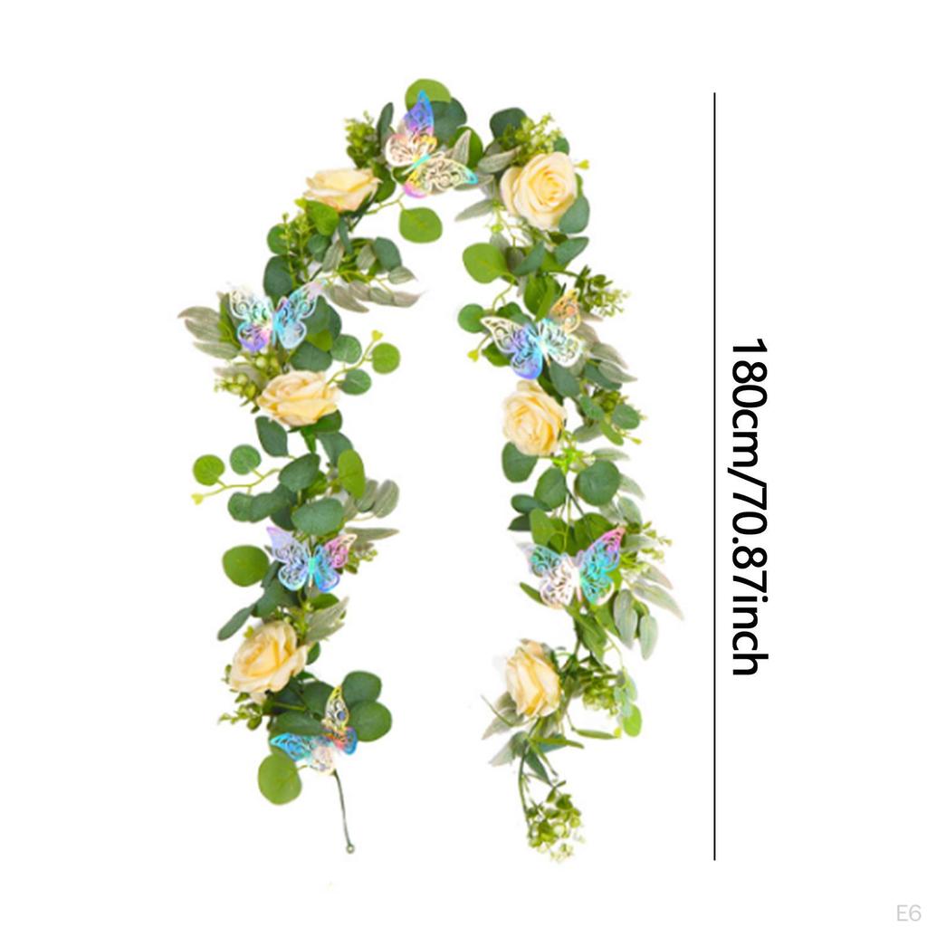 Artificial Eucalyptus Garland Green Leaf Vines Floral 1.8M Greenery Flower Decor for