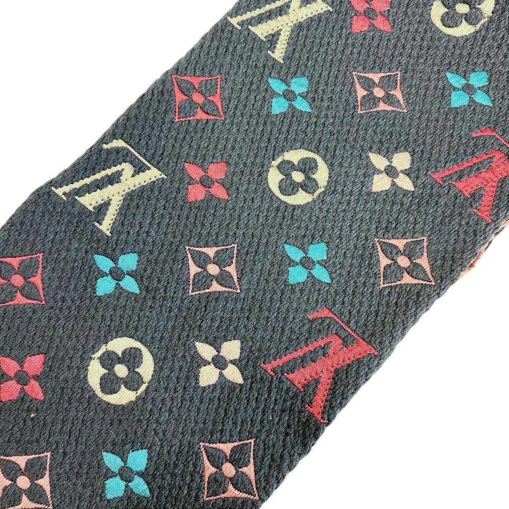 LOUIS VUITTON M70899 Rainbow Monogram wool Escalp Logo Mania Scarf Navy wool Used