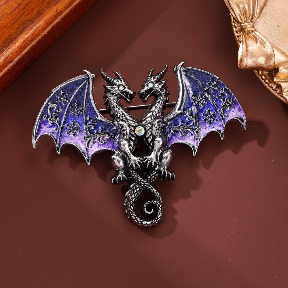 Novelty Metal Dragon Brooches Vintage Elf Animal Brooch Fashion Brooch Pins Prom