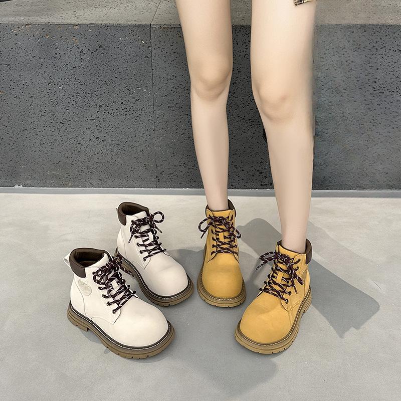 New Women's Shoes Thick-soled Big-headed Short Boots Outdoor Casual and Versatile Boots