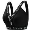 New Padless Yoga Sports Bra Letter Strap Running Fitness Shockproof Vest Bra