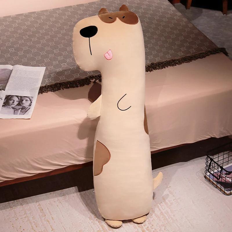 Cute Long Dog Plush Pillow Soft Stuffed Toys Cartoon Animal Puppy Doll Nap Sleep Hug Pillow Cushion Birthday Gift for Kids