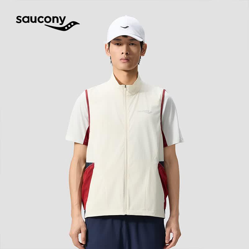 SAUCONY Men s High-Neck Windproof Sport Vest M