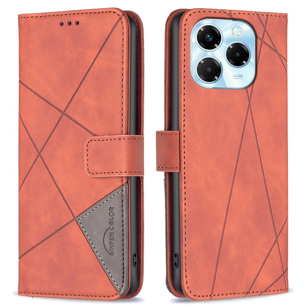 BINFEN COLOR For Infinix Note 40X 5G Phone Cases Wallet Stand Geometry Imprint Leather Cover