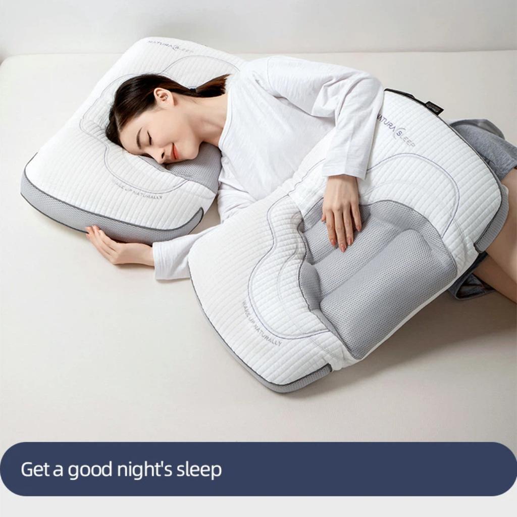 Adjustable Airbag Neck Pillow Inflatable Cervical Support Pillow for Sleeping Massage Breathable Pillow Core