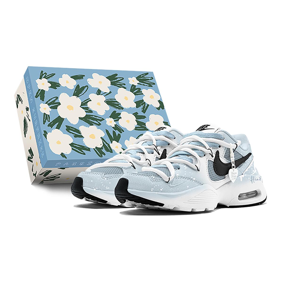 

Nike Air Max Fusion Frozen Embrace Low top Casual Shoes Women s Blue White CJ1671-100(TeamS-CJS-BOX) 35.5