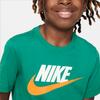 Nike T-Shirt Sportswear Logo Print Round Neck Short Sleeve Kids Tops Green DV2579-314