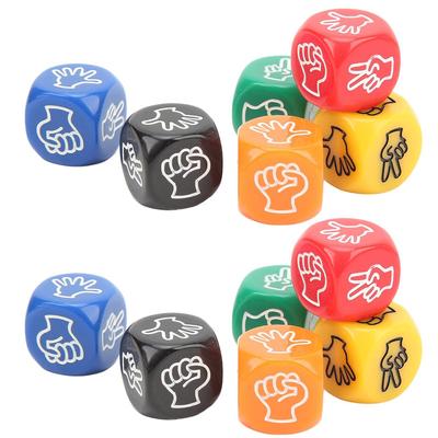 5PCS Finger Guessing Game Dice 20MM Rock Paper Scissors KTV Bar and Family Party Props Adults Kids Novelty Toys Funny Gifts