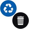 Recycle and Trash Sticker Vinyl Modern Logo Symbol To Organize Trash Cans or Garbage Containers and Walls Small Green