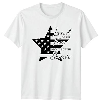 Land Of The Free Because Of The Brave American Patriotism Men Women Graphic Tee