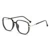 Anti-Blue Light Square Metal Glitter Frame Reading Glasses Gafas Women  Optical Eyewear Anti-Blue Light Mirror