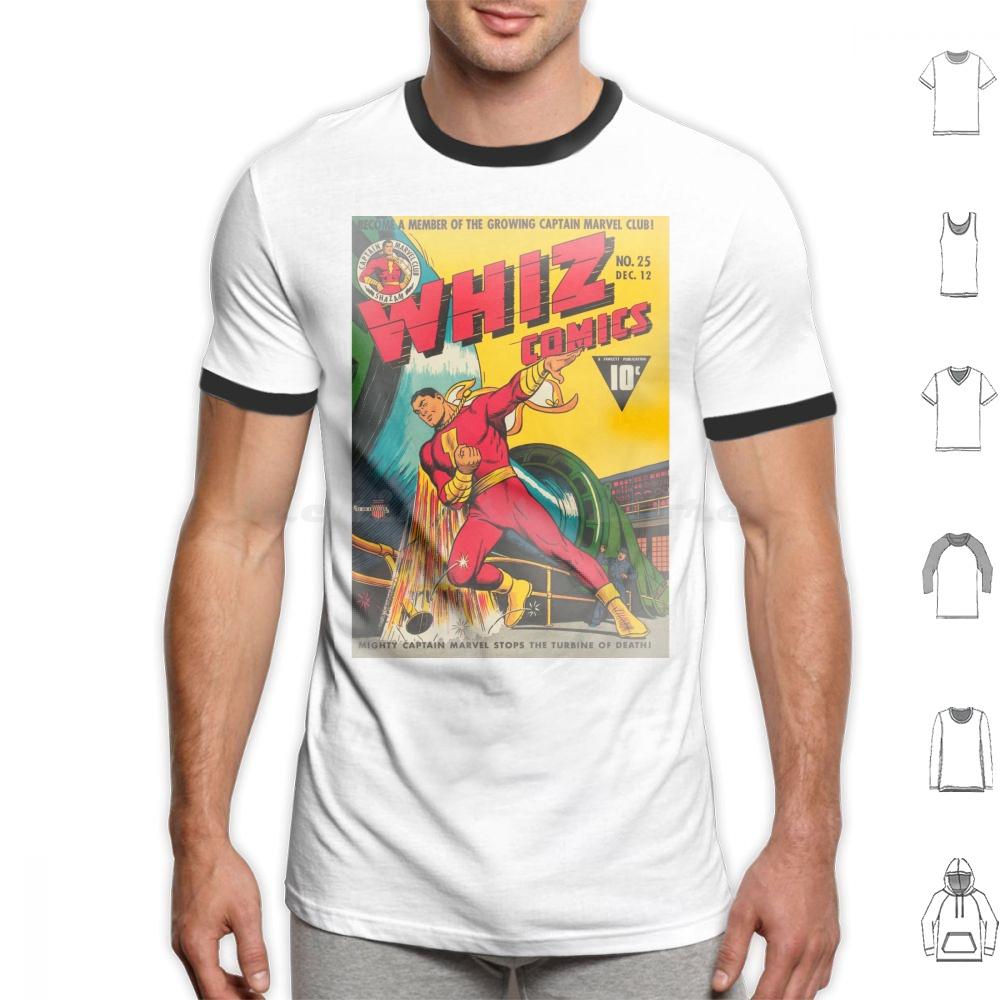 Whiz Comics 25 T Shirt 6xl Cotton Cool Tee Shazam Captain Golden Age Comics Superhero Retro 1940s Vintage Classic Old Graphic