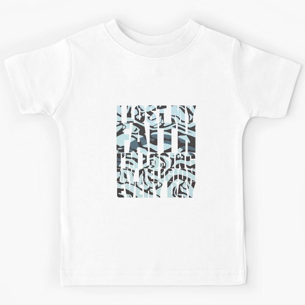 Faith, Camo Version, Lyric Quote Design Kids T-Shirt 160