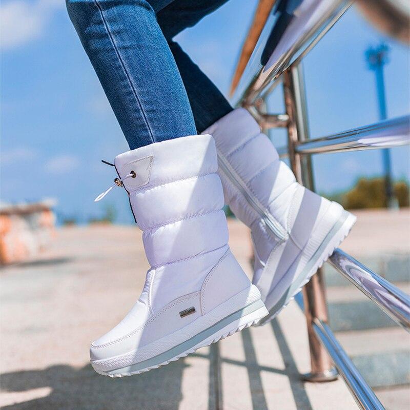 Women Autumn Winter Snow Boots Large Size Thick -Soled High Boots Warm Non -Slip Comfortable Cotton Shoes Botas De
