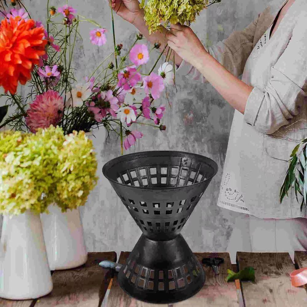 Plastic Flower Bouquet Base Quick Wrap Flower Base Bouquet Wrapping  for Flowers Store Party Shop